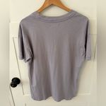 Madewell  Relaxed Oversized Henley Tee in Faded Lavender. Size Small. Photo 4
