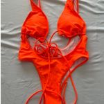 Vibrant Neon Orange Cut Photo 0