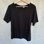 James Perse  Women's Black Short Sleeve Crew Neck T-Shirt Size 2 Photo 0