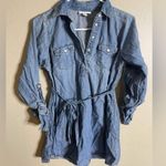 Liz Lange  maternity Denim Shirt Dress with Belt xs Photo 0