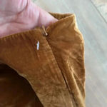 Free People NEW  Annalise Velvet Mini Skirt Gold Burnt Orange Sz 2 Photo 5