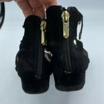 Sam Edelman Sam Edleman Black Suded Leather Gladiator Sandals Womens 7 Lace Up Open Toe Shoe Photo 6