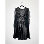 Love by Design NWT Love X Design Faux Leather Vanguard Pleather Swiss Dot Dress Womens Black 1X Photo 3