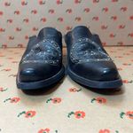 Ariat ✨ Black Western Slip On Leather Point Toe Block Heel Mules 5.5 Photo 2