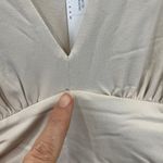 Susana Monaco  Short Sleeve V-Neck Jumpsuit in Blanched Almond Photo 2