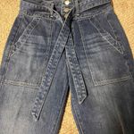 Veronica Beard  LOGAN STRAIGHT LEG TIE WAIST DENIM JEANS IN CLEARWATER SIZE 27 Photo 3