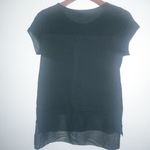 French Connection  M Silky Black Shadow Capped Sleeve Top Funeral Photo 7