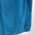 Karen Scott sport 1X Teal Fleece Vest plus size pockets zip up outdoor athletic Blue Photo 3
