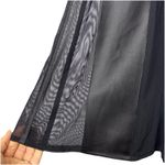 Tadashi Shoji Vtg Tadashi Satin Sheer Maxi Skirt Size 10 Formal Flare Bottom Goth Vamp Witchy Photo 1