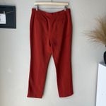Rosetta Getty Trouser Red Cropped Tapered High Rise Dress Pants Size 10 Photo 9