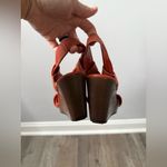 Cole Haan X Nike Air Heels Pumps Strappy Sandals Funky Retro Orange Coral Size 7 Photo 14