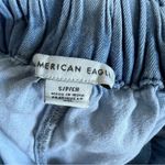 American Eagle Pull On Paperbag Chambray Pants 100% Cotton Small Photo 1