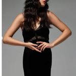 ZARA NWT LONG LACE VELVET DRESS SIZE S Photo 3