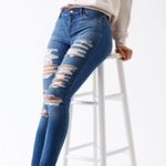 PacSun Womens Mid Rise Super Stretch Distressed Faded Ankle Jegging Jeans Photo 0