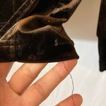 Vintage Madrid Spain Kuem Ha Brown Velvet Bedazzle Leopard Long Sleeve Shirt Top Size 12 Photo 9