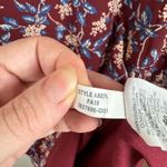 Madewell Womens Button Back Burgundy Floral Dress Antique Flora Sz XS Boho Fall Photo 13