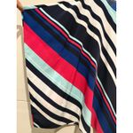 Chico's  Women Poncho Top Size L/XL Kimono Navy Blue Pink Black Asymmetrical Hem Photo 2
