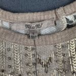 Miss Me  Sweater Womens S Beige Lace Sequins Embellished Crew Neck Long Sleeve Photo 5
