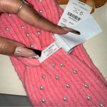J.Crew Factory Pink Pearl Embellished Knit Headband New Photo 4