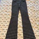 Bell Bottom Plaid Dress Pants Black Size M Photo 1