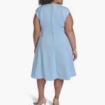 Calvin Klein NWT Cap Sleeve Scuba Knit Fit & Flare Dress 18W, LIGHT BAYOU Photo 3