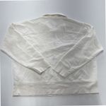 Vince Sweatshirt Womens Large Cream Pullover 1/2 Zip Cotton Blend Casual Tan Photo 2