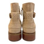 Cole Haan Size 8.5 B Tan Sand Suede Leather Hampshire Buckle Bootie New Photo 4