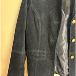 Ruff Hewn Vtg  black genuine leather coat jacket size XL 90s festival fall Photo 2