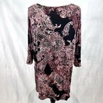 Tabitha Webb black and pink paisley print V-neck top size 1X NWOT Photo 2