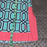Simply Southern  Collection small women's 3/4 sleeve blouse blue, pink geometric Photo 5