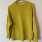 Weekday  Long Sleeve Ribbed Knit Pullover Sweater Yellow Women's Size Medium Photo 0