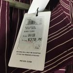 Reiss NWT Albi Burgundy Striped Shirt Dress Size 0 Tie Waist Button Workwear Photo 5