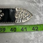 Y2K Crystal Embellished Black Belt western crosses studded motorcycle cowgirl Photo 8