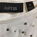 Apt. 9  Off white Rhinestone Bling Chest Dressy Tank Photo 2
