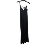 Haha Slinky Maxi Dress Black Spaghetti Strap Tie Back Formal Gown Black Size M Photo 1