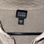 Eileen Fisher  100% Cotton Ribbed‎ Jacket Khaki Zip Up Stand Up Collar Womens Med Photo 2