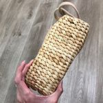 Flower Wicker Straw Basket Gingham Purse Bag Pink Photo 3