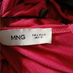 Mango MNG Women's Halter Neck Fringe Dress Size 8 Pink Sleeveless Knit Midi Photo 6