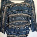 Bongo NWT  Juniors Woven Pleated Printed Top - Size: Medium Photo 3