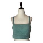 Gymshark  Whitney Simmons Sports Bra Large Green Eyelash Fuzzy Knit‎ Bandau Top Photo 3
