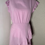None Lilac Purple Asymmetrical Ruffle Wrap Dress S Pastel Coquette Girl Rainbow Twee Photo 0