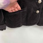 Bandolino  Blu Military‎ Jacket Womens Small Black Velvet Metal Buttons Pockets Photo 3