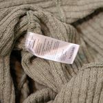 Free People Claudia Cotton Blend Ribbed Knit Stretch Tie Front Waist Skirt Green Photo 3