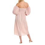 Revolve  x O.P.T. Athena Smocked Pink Gingham Ruffle Sleeve Midi Dress Size S Photo 2