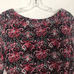 Y2K GNW Top Womens Medium Retro Floral Mesh Boho Fairygoth Whimsygoth Grunge Black Photo 5