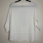 Yasuko Kimono Silk Contrast White Top‎ Blouse XL Extra Large Lagonlook Photo 3