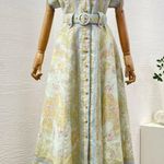 Zimmermann  Light Blue and Gold Mini Dress Long Version NWT size M Photo 3