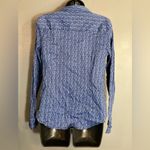 Dana Buchman blue button up long sleeve blouse Photo 5