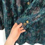JOE BROWNS Remarkable Crushed Velvet Coat Teal Floral 16 Green Photo 5