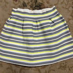 Davi & Dani  Zigzag Striped Mini Skirt - Yellow, Black, White Size Medium Photo 0